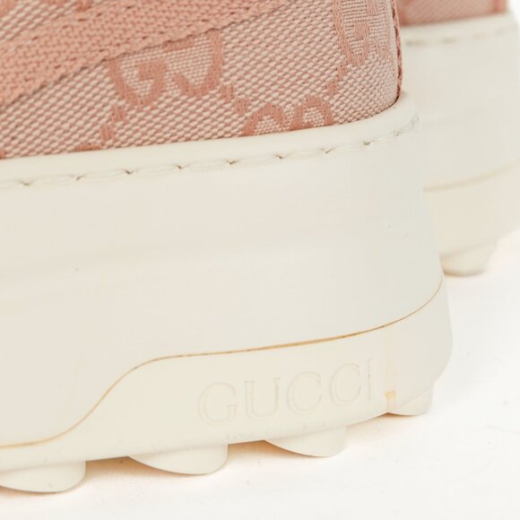 Gucci Pink New Canvas GG Monogram Platform Sneakers - Picture 9 of 11